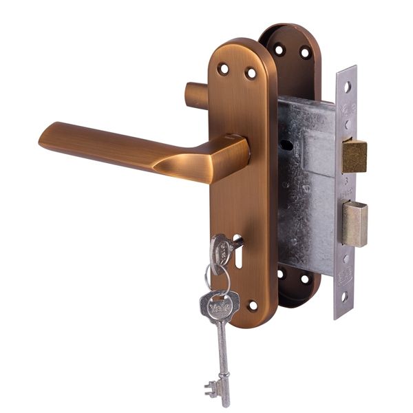 Yale Cuneo Matte Coffee 3-Lever Lockset