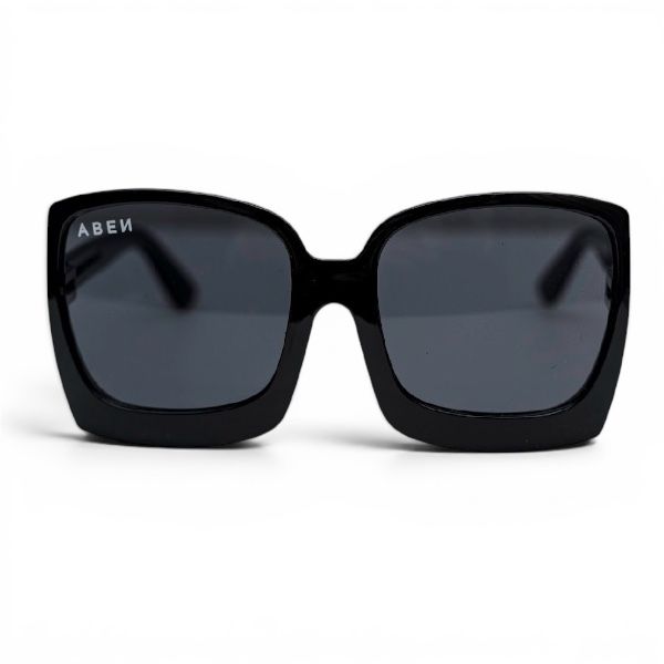 Aben Women Black Square Sunglasses