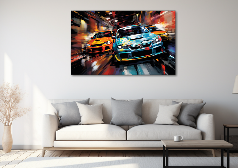 Canvas Wall Art - Street Racing Fusion Abstract - HD0108