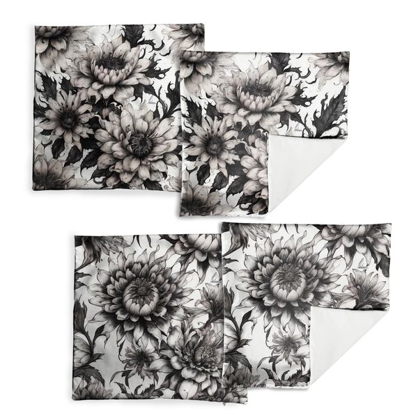Midnight Flowers Luxury Scatter Covers By Nathan Pieterse (Set of 4)