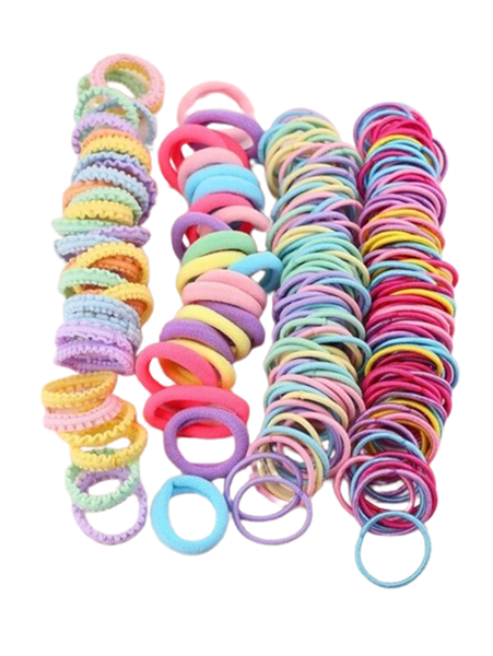 Assorted 300 Girls with Hair Ties or Hair Bands Hair Accessories