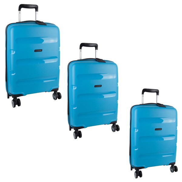 Cellini Cruze Trolley 3 Piece Luggage Set- Blue