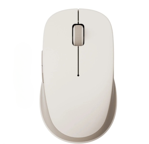 Silent Touch Dual-Mode Wireless Mouse 2 - Sleek White Design