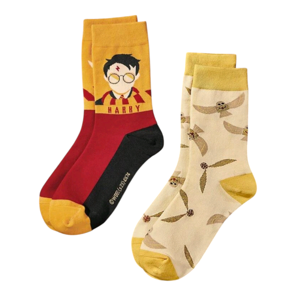 Harry Potter Character Design Crew Socks 2-Pair Collector's Set
