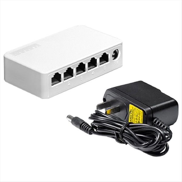 5 Port 100Mbps Ethernet Switch Mini Switch Portable Rj45 Hub Us Plug