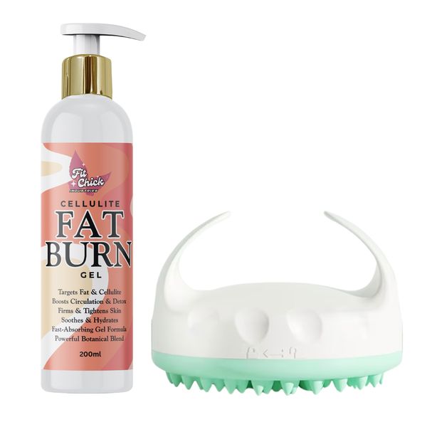 Fit Chick Industries Cellulite &amp; Fat Burn Gel-200ml+Cellulite Massager Tool