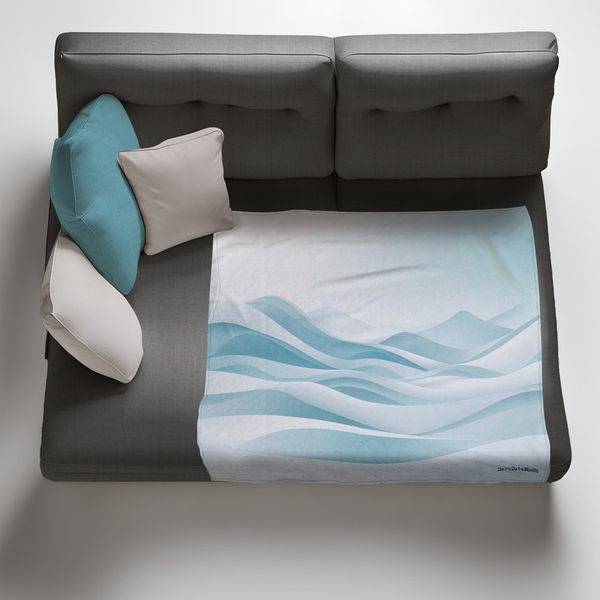 Winter Frost Icy White Light Weight Fleece Blanket by Wikus Schalkwyk
