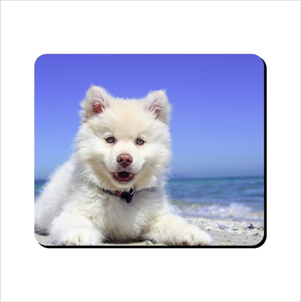 Mouse Pad - Husky Puppy On Beach