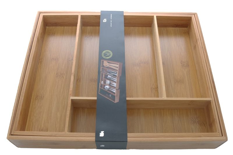 Cutlery Tray Bamboo Extendable