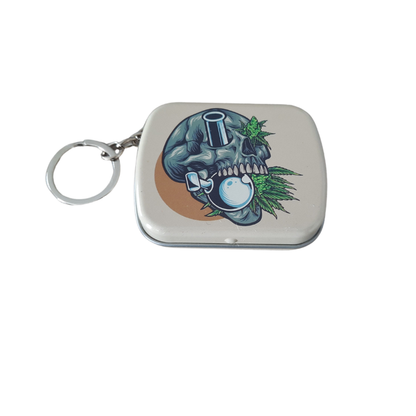 Key Chain Storage Tin-Box (Skull Design)