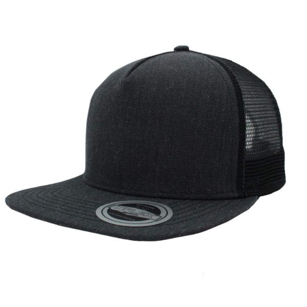 Rebound Uflex Flat Peak Trucker Cap - Charcoal