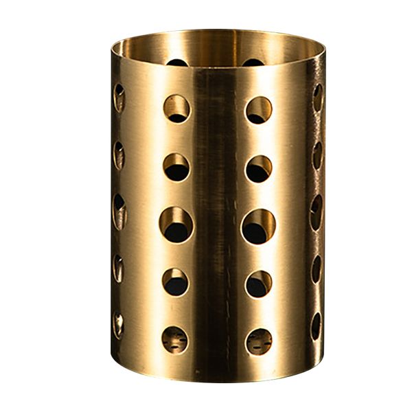 Stainless Steel Utensil Holder With Drain Holes