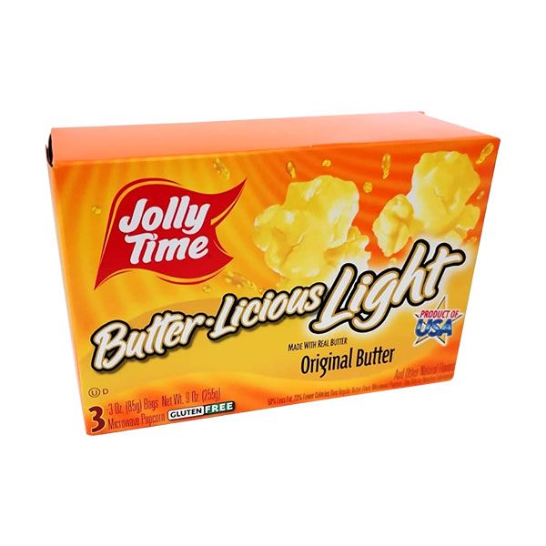 Jolly Time Butterlicious Light Microwave Popcorn Box - 2 x 298g