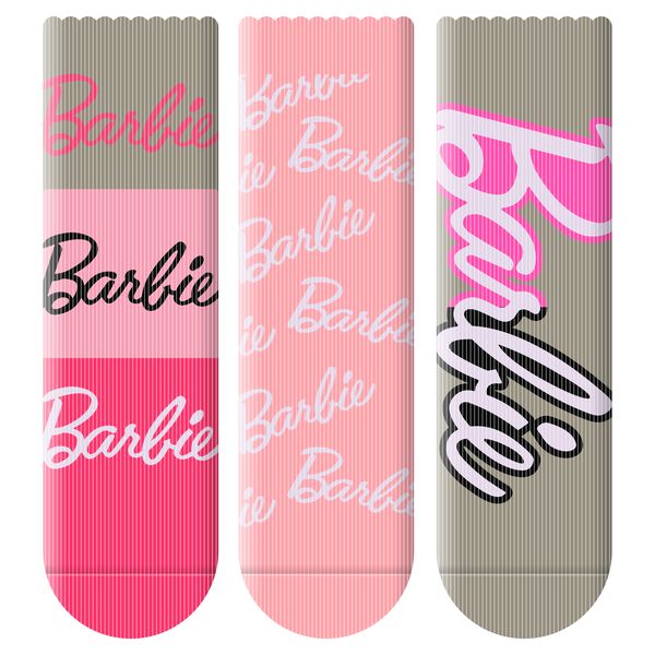 Barbie By MATTEL Official Licensed Girls Kids Anklet Socks - 3 Pack