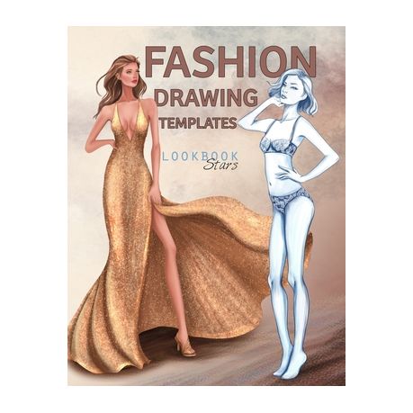 Fashion Sketch Book Figure Template: 480 Female Figure Templates to create  your own clothing line 10 Croqui Styles in 20 Poses A Sketchbook for Artist  (Paperback)
