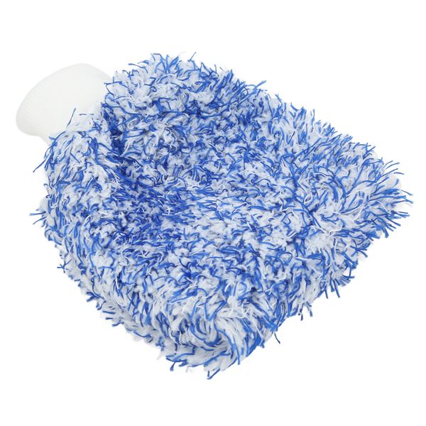 Universal Double-Sided Microfiber Car Washing Glove Blue, Scratch Resistant