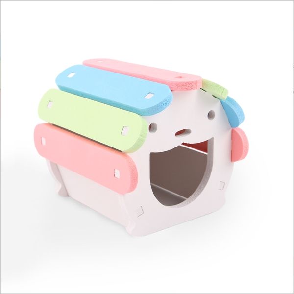 Hamster Colorful Arch Bridge Sleeping Nest Golden Bear Cottage