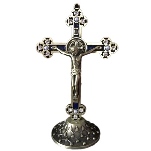Standing Crucifix With Base For Home And Religious Gifts(Copper)