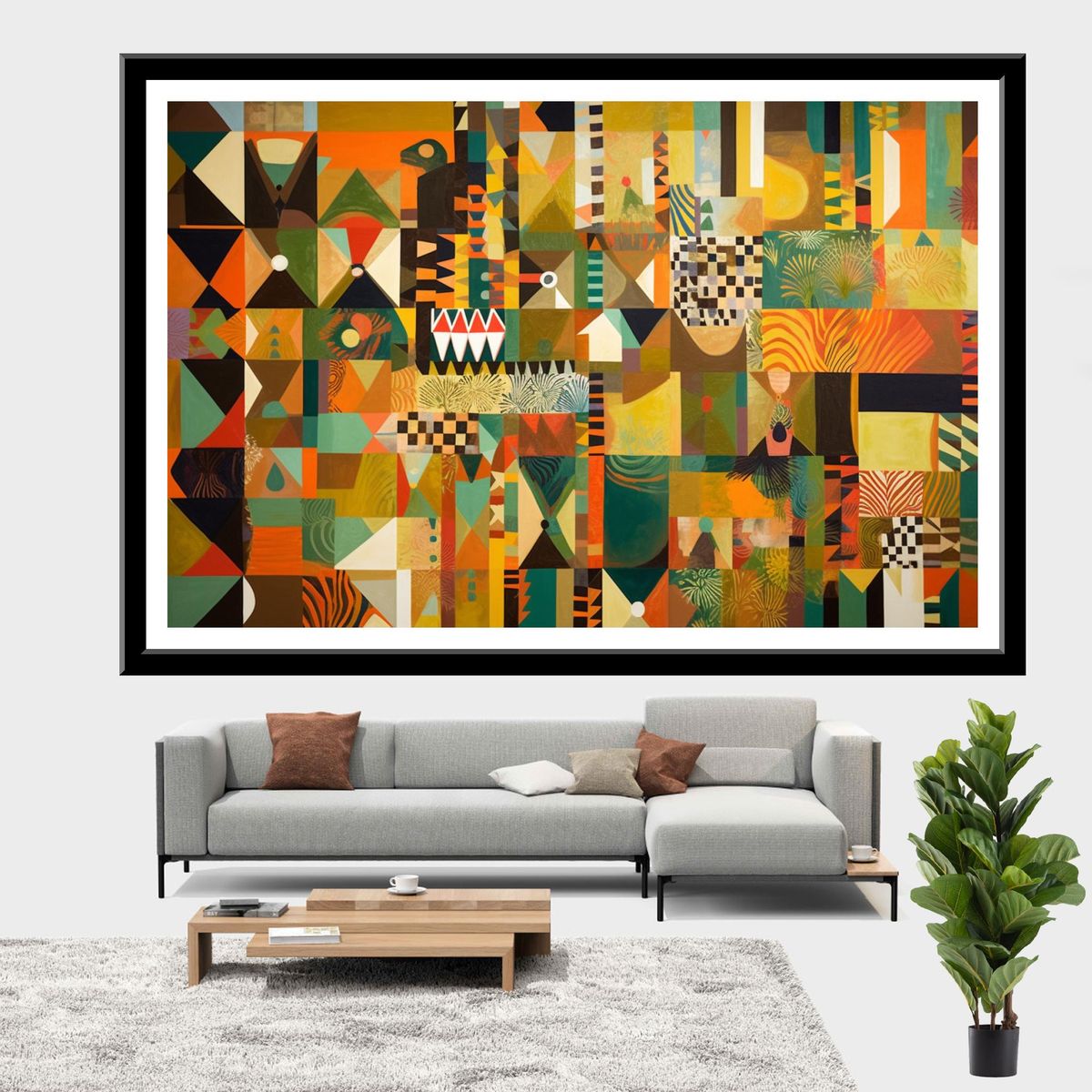 Wall Art Unframed - This Abstract Composition Celebrates The Diversity ...