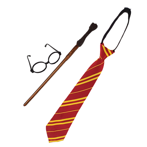 Harry Potter Wand, Glasses and Adjustable tie