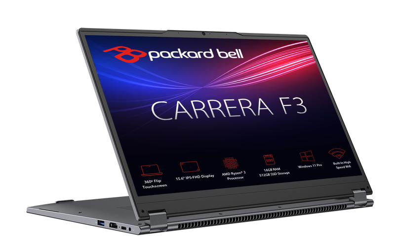 Packard Bell Carrera Flex 3 AMD Ryzen 3 16GB RAM 512GB SSD Laptop