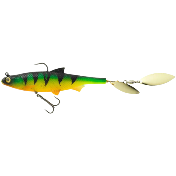 Caperlan Lure Fishing Roachspin 120 Firetiger Bladed Shad Soft Lure