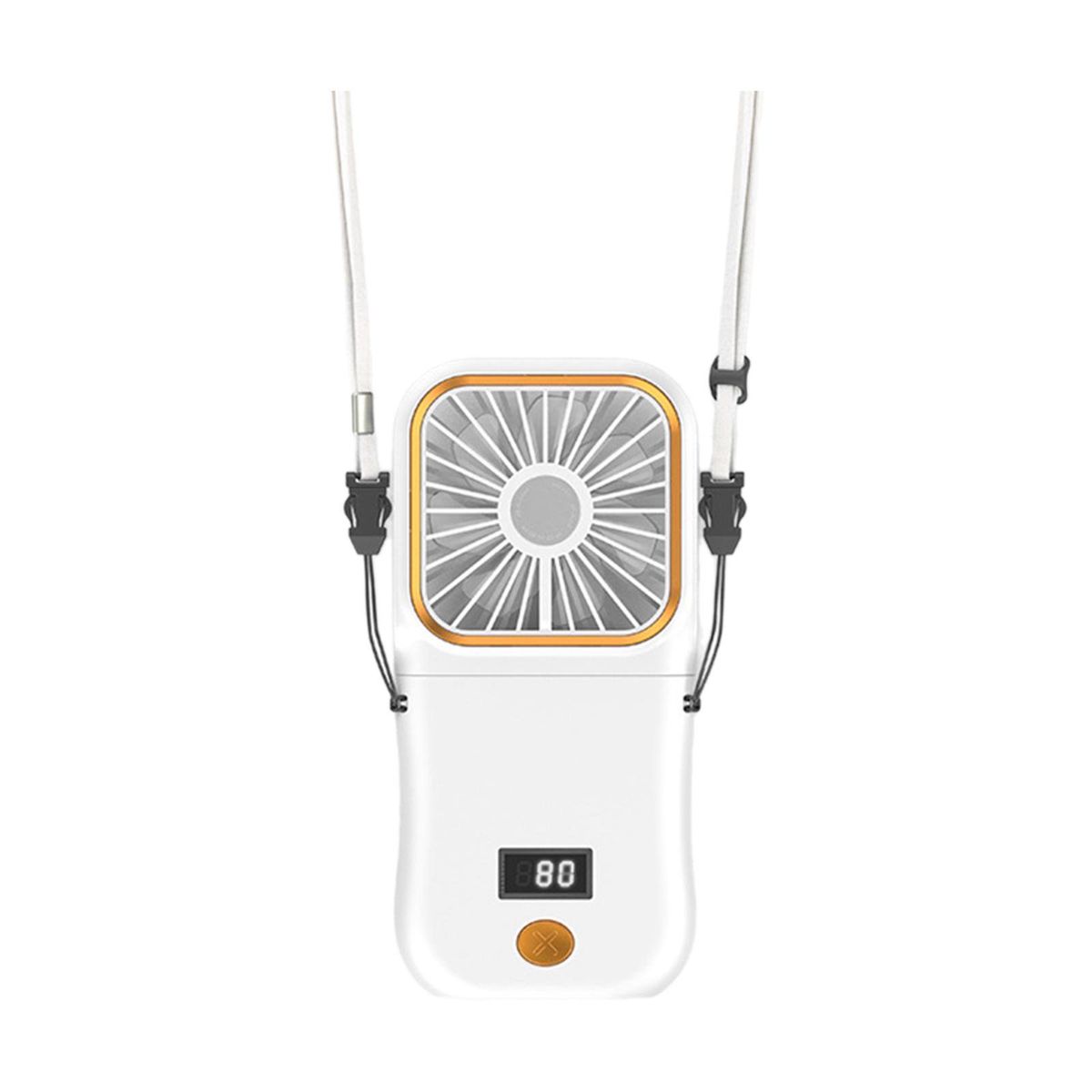 Foldable Hanging Fan with Built-In Power Bank (3000mAh) - White