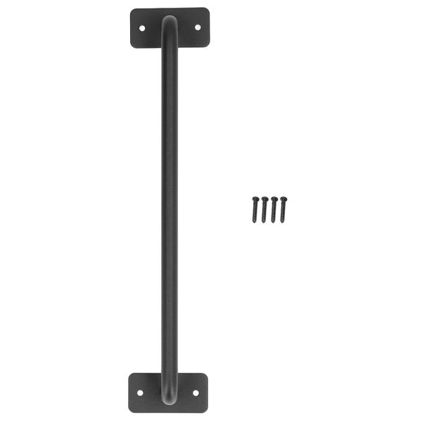 Carbon Steel Barn Door Handle for Garage, Closet and Drawers - Black