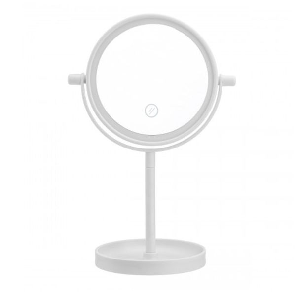 Eleganza - Compact Mirror With Led Lights - 13x15x30 - White