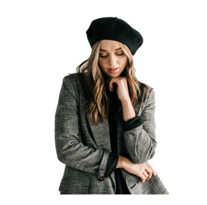 Beret Black Color Unisex Style- Wool | Shop Today. Get it Tomorrow