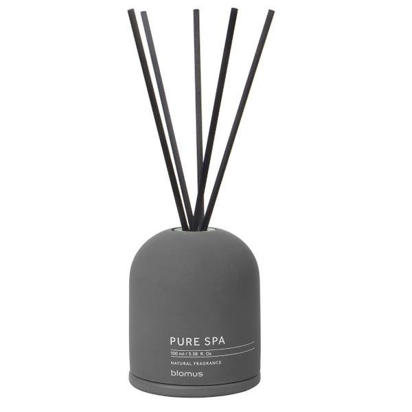 Blomus Room Diffuser: Soft Linen Scent in Black-Grey Container FRAGA 100ml