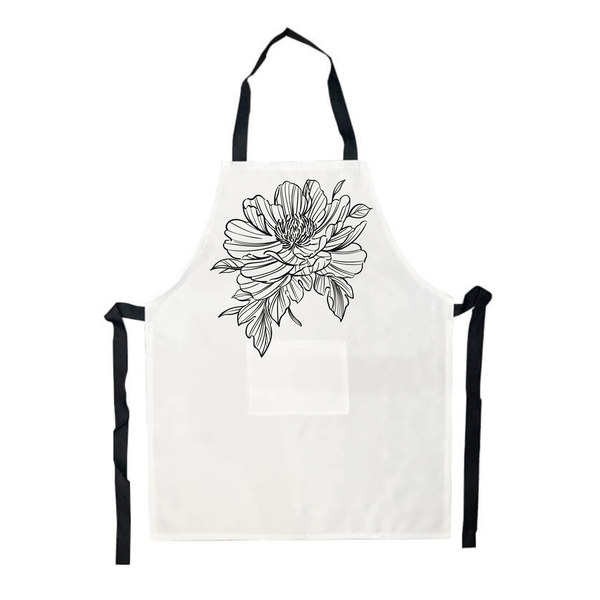 Dianthus Flower Printed Apron