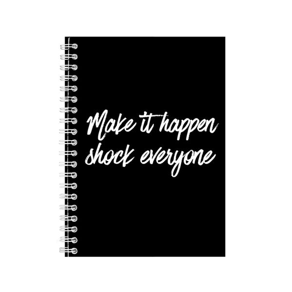 Shock A5 Notebook Spiral Lined Motivational Saying Graphic Notepad Gift 186