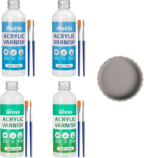 480ml Air Dry Clay Glaze Varnish Kit