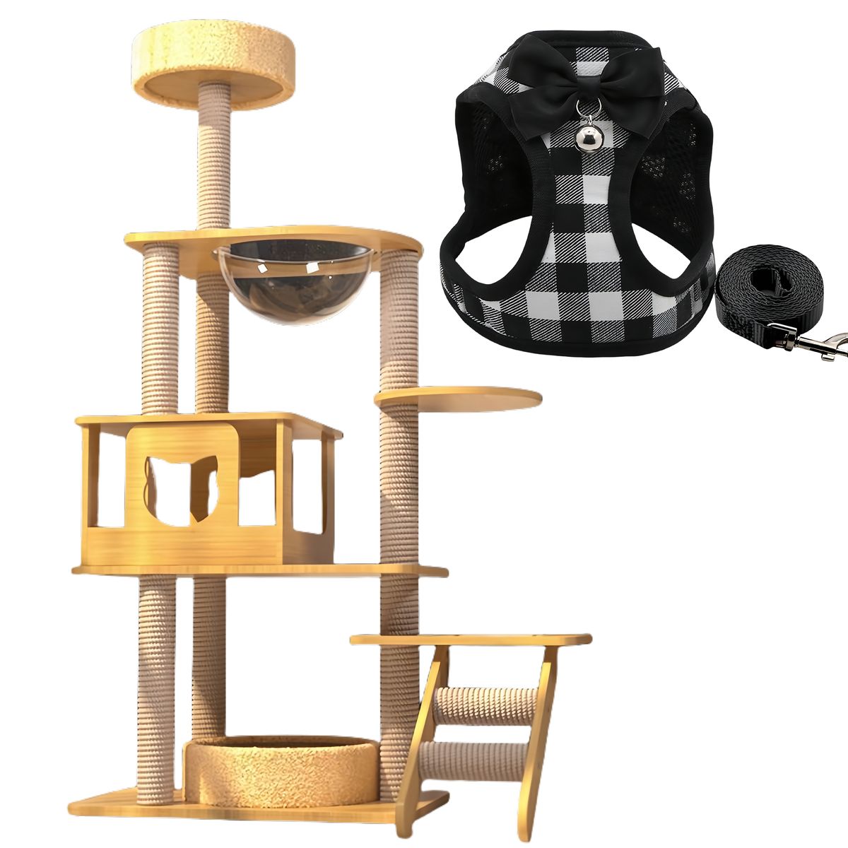 キャットタワー Cat Tower Cat Tower Cat House Cat Cat Cat Tree Tower Play House 4 in 1 Large Modern Cats Tower,Traction