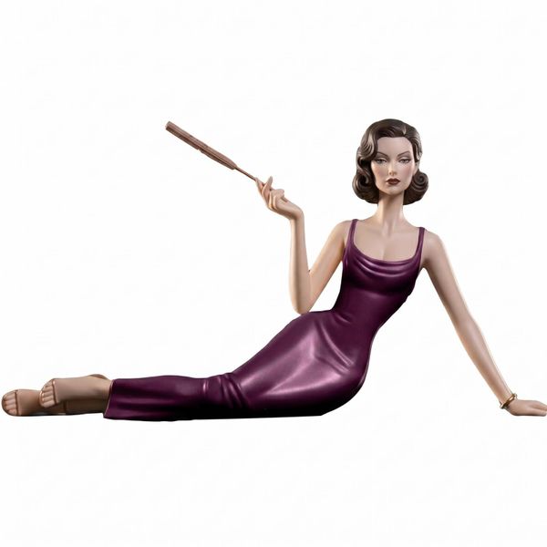 Elegant Meditating Lady Incense Stick Holder - White Resin Figurine