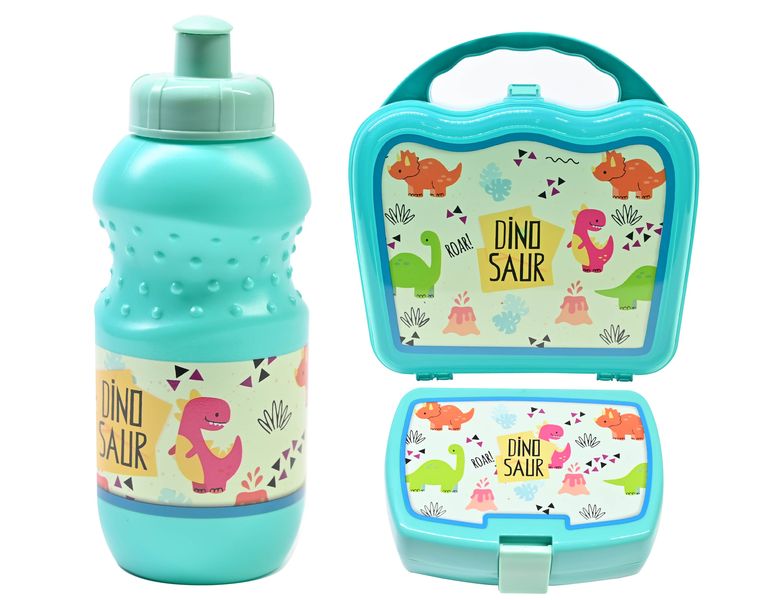Dino Wave Set - Astro Bottle and Sandwich Box