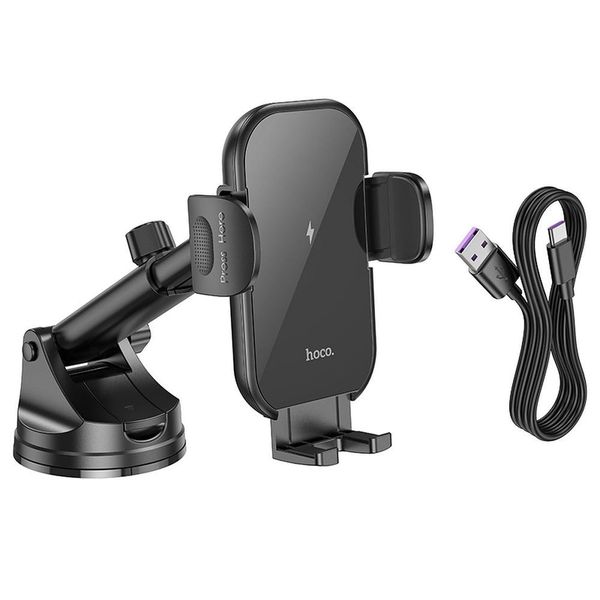 15W Wireless Fast Charging Car Mount Holder for Phones- HOCO HW5