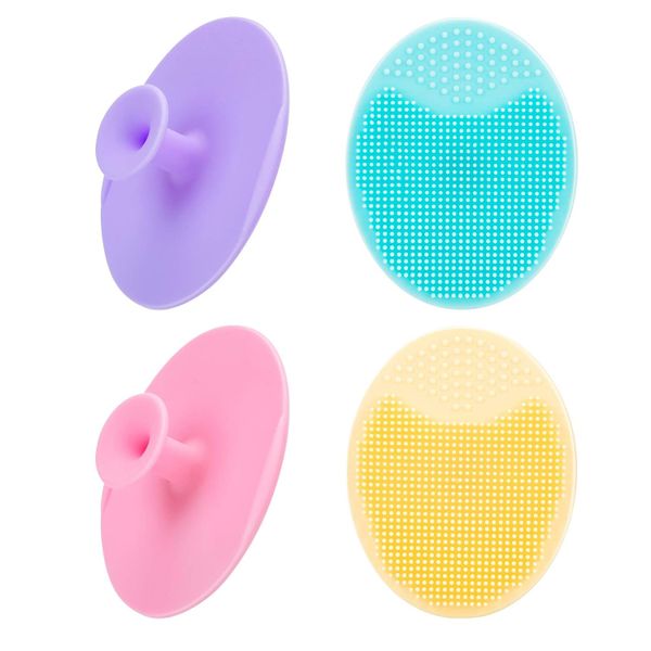4 Pack Face Scrubber, Soft Silicone Facial Cleansing Brush