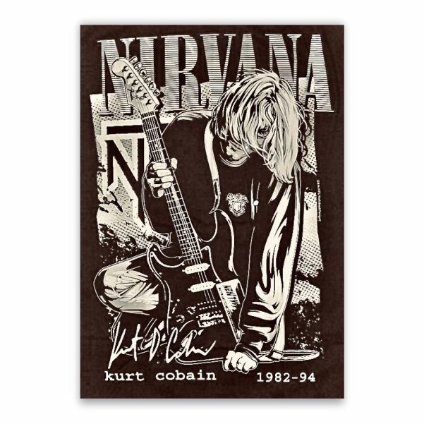Nirvana Kurt Cobain Poster A1 Shop Today. Get it Tomorrow
