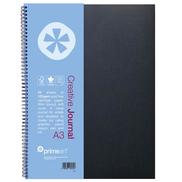 Prime Art A3 Soft Cover Creative Journal 120gsm 50 Sheet