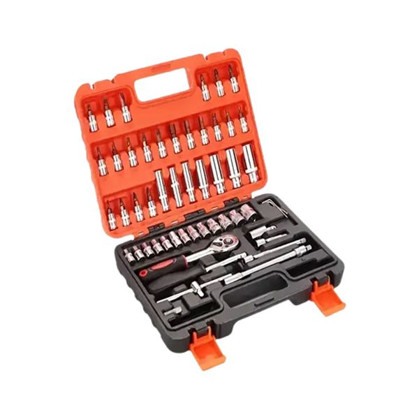 53 Piece Ratchet Torque Wrenches CRV Sockets Repair Tool Set