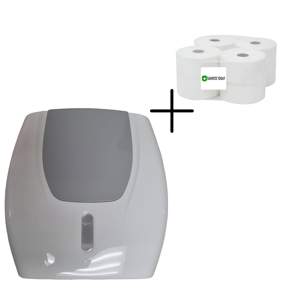 Decca Roll Dispenser Sierra with 8 Pack Decca Paper 3000 sheets