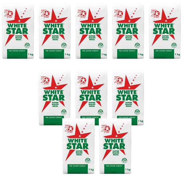 White Star Super Maize Meal - 10 X 1kg