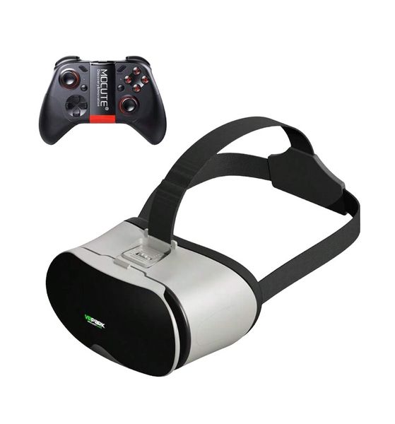 VRPARK - 3D Virtual Reality Headset With Gaming Controller - Black/White