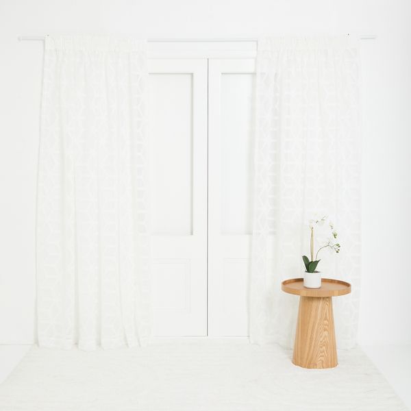 George &amp; Mason - Positano Sheer Unlined Taped Curtain
