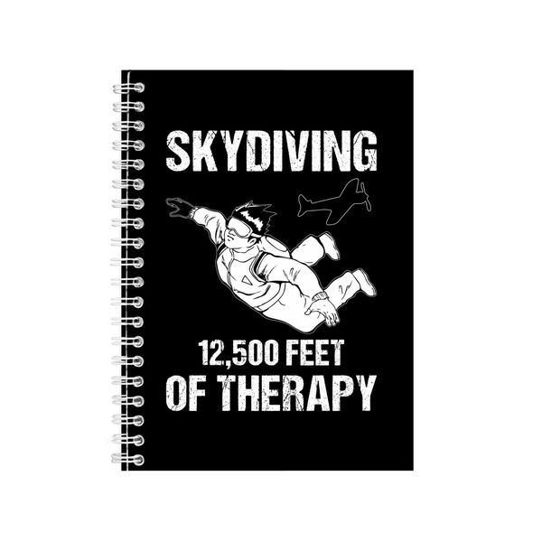 12500 Feet Of Therapy Notebook Skydiving Gift Idea A4 Notepad 148