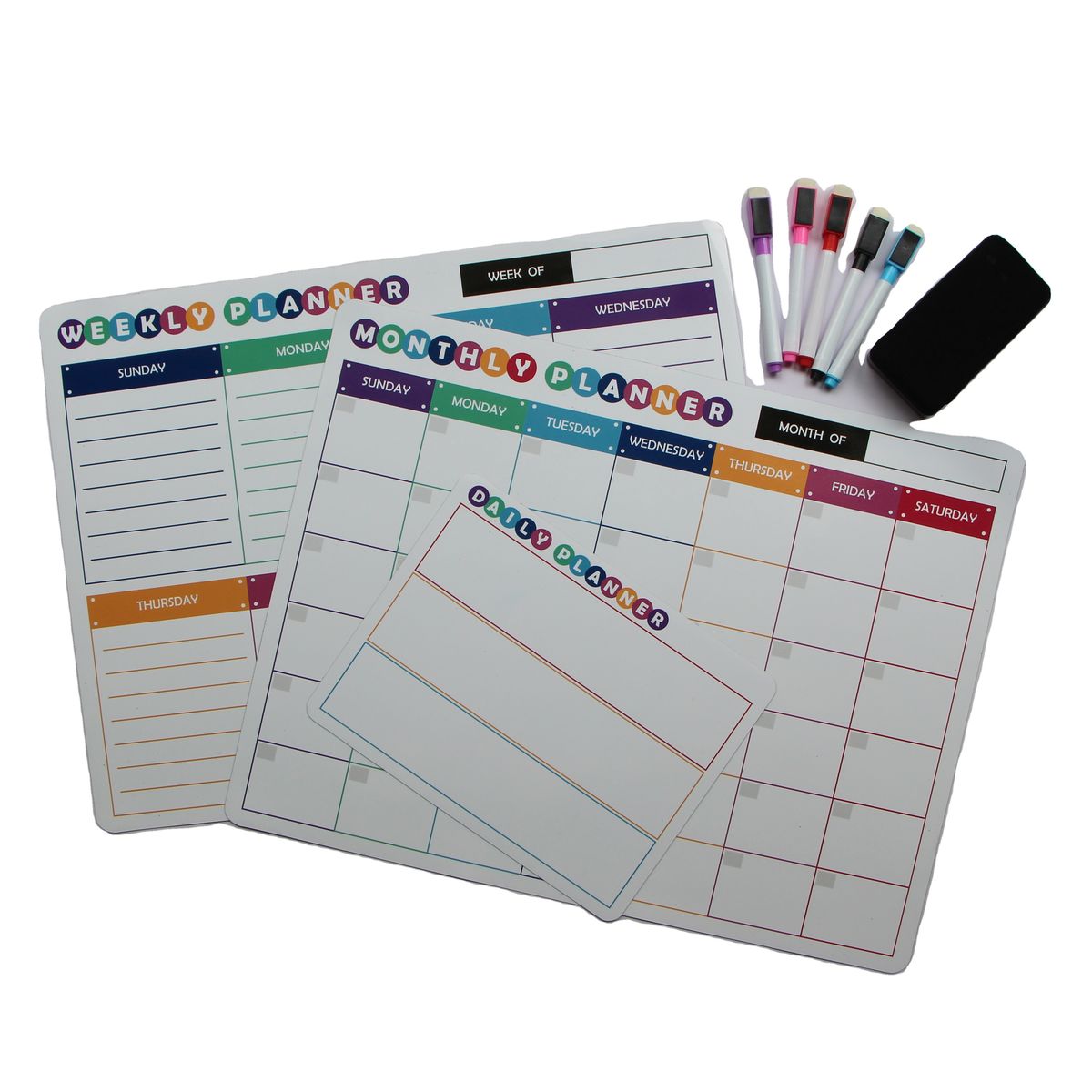Nerdy Admin Dry Erase Calendar and Weekly and Daily Planner Set Buy Online in South