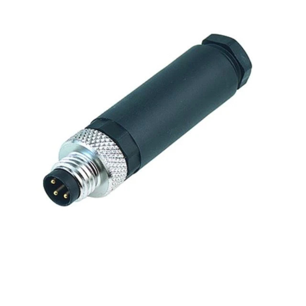 99-3379-100-03 M8 3-Pole Male Straight Connector, Screw Term, IP67