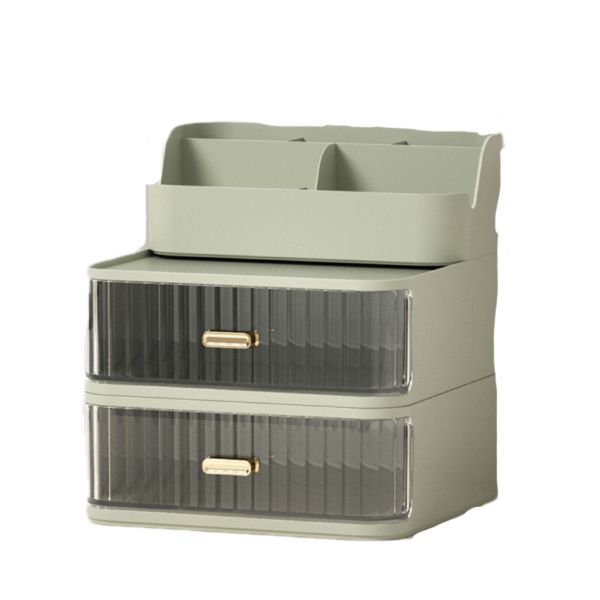 Cosmetics desktop storage green